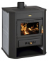 Preview: EEK A: Wasserführender Kaminofen Prity WD W15, graphite - 22 kW +Herdplatte +BIMSCHV II