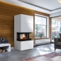 Preview: EEK A Panorama-Kamin Kratki HOME EASY BOX weiß mit NBC 7 mit 7kW - Kaminbausatz