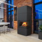 Preview: EEK A - Eck-Kaminbausatz Kratki SIMPLE 8 BOX rechts BS - schwarz - 8kW + BIMSCHV II