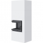 Preview: EEK A - Eck-Kaminbausatz Kratki SIMPLE 8 BOX rechts BS - weiß - 8kW + BIMSCHV II