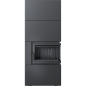 Preview: EEK A - Eck-Kaminbausatz Kratki SIMPLE 8 BOX rechts BS - schwarz - 8kW + BIMSCHV II