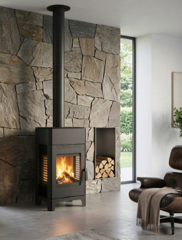 Preview: EEK A+ Premium-Kaminofen Modell 1W60 - Dreischeiben mit 6 kW