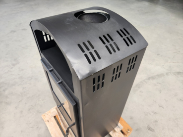 [B-Ware B2] EEK A Kaminofen für Holz+Kohlefeuerung, schwarz – 6,6kW