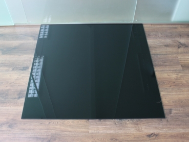 Rechteck 120x140cm Glas schwarz - Funkenschutzplatte Kaminbodenplatte Glasplatte Ofenunterlage