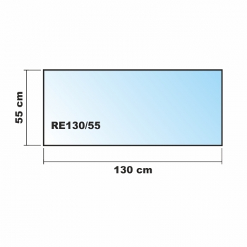 130x55cm Glas weiß - Glas-Küchenrückwand Spritzschutz Herd Fliesenspiegel Glasplatte Rückwand