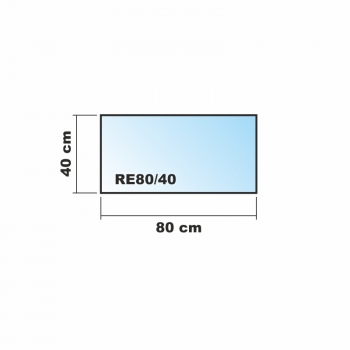 80x40cm Glas weiß - Glas-Küchenrückwand Spritzschutz Herd Fliesenspiegel Glasplatte Rückwand
