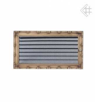 Retro-Lüftungsgitter,  17x30cm, altgold –  mit Lamellen