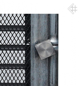 Retro-Lüftungsgitter,  17x49cm, altsilber –  mit Lamellen