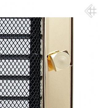Luxus-Lüftungsgitter, 22x22cm, vergoldet-glänzend – mit Lamellen