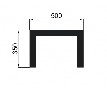 Universal-Untergestell für Kaminöfen Ofenbank Ständer L50xB50xH35cm Kaminuntergestell SCHWARZ
