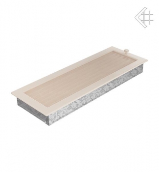Kamin-Lüftungsgitter, 17x49cm creme – mit Lamellen