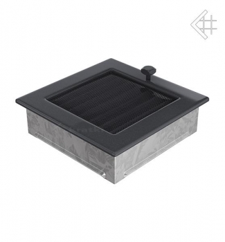 Kamin-Lüftungsgitter, 17x17cm graphit – mit Lamellen