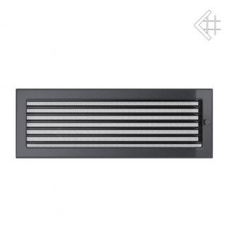 Kamin-Lüftungsgitter, 17x49cm graphit – mit Lamellen