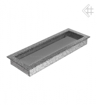 Kamin-Lüftungsgitter, 17x49cm schwarz/silber