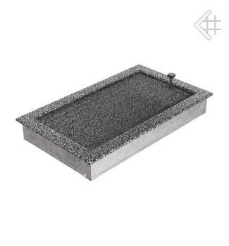 Kamin-Lüftungsgitter, 22x37cm schwarz/silber – mit Lamellen