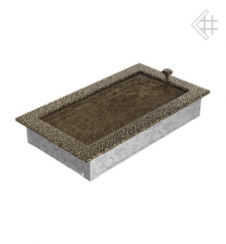 Kamin-Lüftungsgitter, 17x30cm schwarz/gold – mit Lamellen