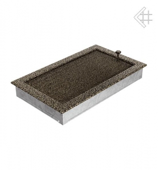 Kamin-Lüftungsgitter, 22x37cm schwarz/gold – mit Lamellen