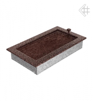 Kamin-Lüftungsgitter, 17x30cm schwarz/kupfer – mit Lamellen