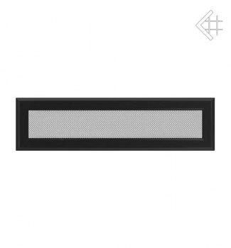 Kamin-Lüftungsgitter, 11x42cm , Rillendesign, schwarz