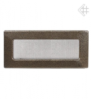 Kamin-Lüftungsgitter, 11x32cm schwarz/gold