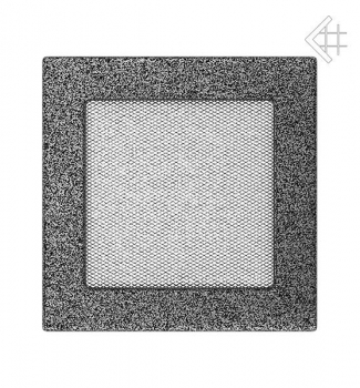 Kamin-Lüftungsgitter, 17x17cm schwarz/silber