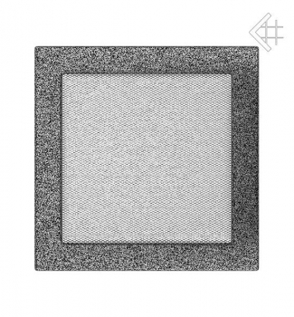 Kamin-Lüftungsgitter, 22x22cm schwarz/silber