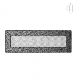 Kamin-Lüftungsgitter, 11x32cm schwarz/silber