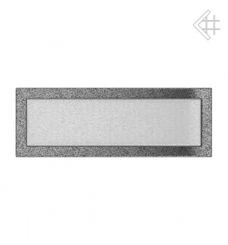 Kamin-Lüftungsgitter, 17x49cm schwarz/silber