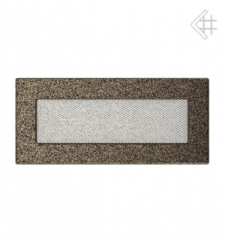 Kamin-Lüftungsgitter, 11x24cm schwarz/gold