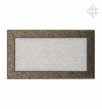Kamin-Lüftungsgitter, 17x30cm schwarz/gold