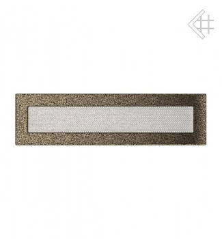 Kamin-Lüftungsgitter, 11x42cm schwarz/gold