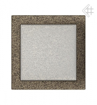 Kamin-Lüftungsgitter, 22x22cm schwarz/gold