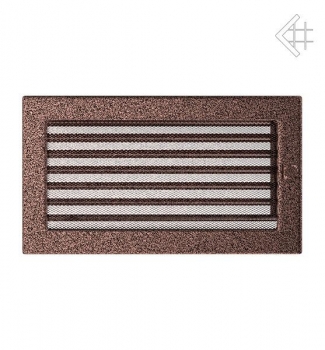 Kamin-Lüftungsgitter, 17x30cm schwarz/kupfer – mit Lamellen