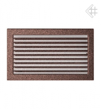 Kamin-Lüftungsgitter, 22x37cm schwarz/kupfer – mit Lamellen