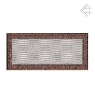 Kamin-Lüftungsgitter, 17x37cm , Rillendesign, schwarz/kupfer