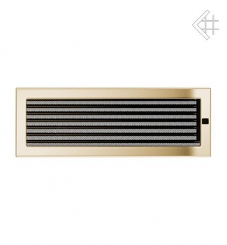 Luxus-Lüftungsgitter, 17x49cm, vergoldet-glänzend – mit Lamellen