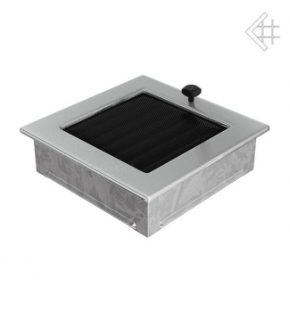 Luxus-Lüftungsgitter, 17x17cm, Edelstahl gebürstet – mit Lamellen