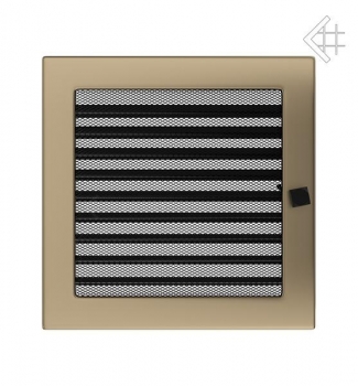 Lüftungsgitter, 22x22cm, golden-matt – mit Lamellen