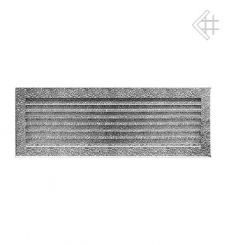 Luftgitter, Lamellen feststehend, 17x49cm, schwarz/silber