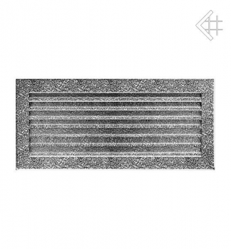 Luftgitter, Lamellen feststehend, 17x37cm, schwarz/silber