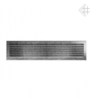 Luftgitter, Lamellen feststehend, 17x70cm, schwarz/silber