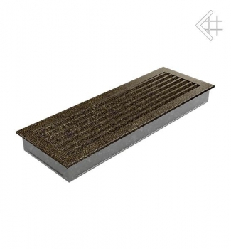 Luftgitter, Lamellen feststehend, 17x49cm, schwarz/gold