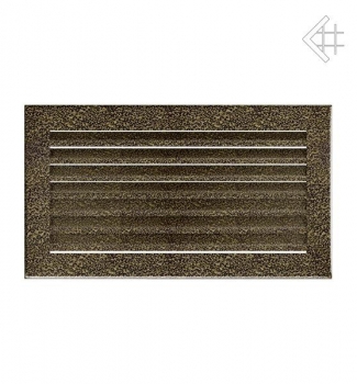 Luftgitter, Lamellen feststehend, 17x30cm, schwarz/gold