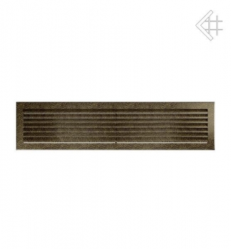 Luftgitter, Lamellen feststehend, 17x70cm, schwarz/gold