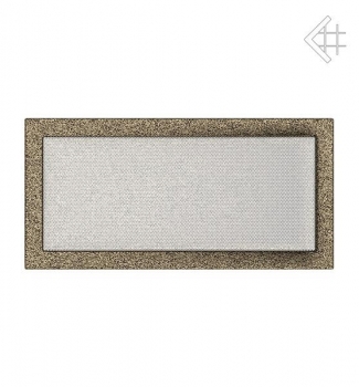 Kamin-Lüftungsgitter, 22x45cm schwarz/gold