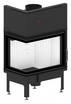 EEK A+ - Eck-Kamineinsatz HITZE Albero AL11L.H DECO mit Seitenglas links -11kW