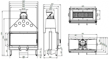 EEK A - Kamineinsatz HITZE Ardente ARD90X41.S - 17kW