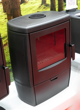 EEK A Gusskaminofen Plamen Alberto, schwarz, raumluftunabhängig - 8,6 kW