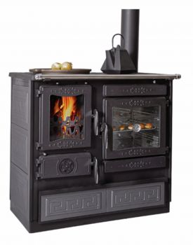 EEK A - Küchenofen Holzherd Globe Fire Alhena gussgrau/ Anschluss rechts EcoDesign