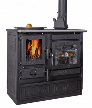 EEK A - Küchenofen Holzherd Globe Fire Alhena schwarz/ Anschluss rechts EcoDesign